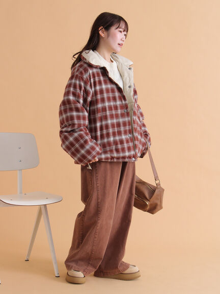 リバーシブル中綿ジャケット（ブラック/ベージュ/カーキ）｜ehka sopo（エヘカソポ）通販