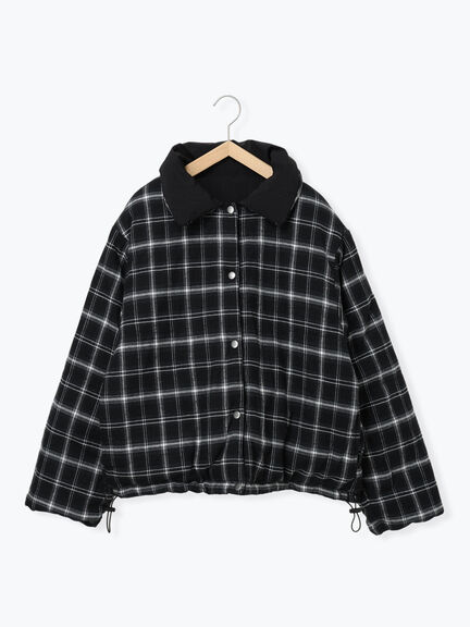 リバーシブル中綿ジャケット（ブラック/ベージュ/カーキ）｜ehka sopo（エヘカソポ）通販