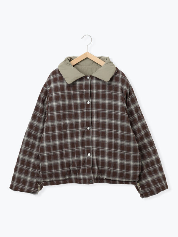 セール】 リバーシブル中綿ジャケット（ブラック/ベージュ/カーキ