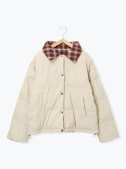 リバーシブル中綿ジャケット（ブラック/ベージュ/カーキ）｜ehka sopo（エヘカソポ）通販