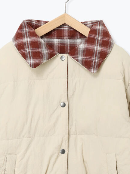 リバーシブル中綿ジャケット（ブラック/ベージュ/カーキ）｜ehka sopo（エヘカソポ）通販