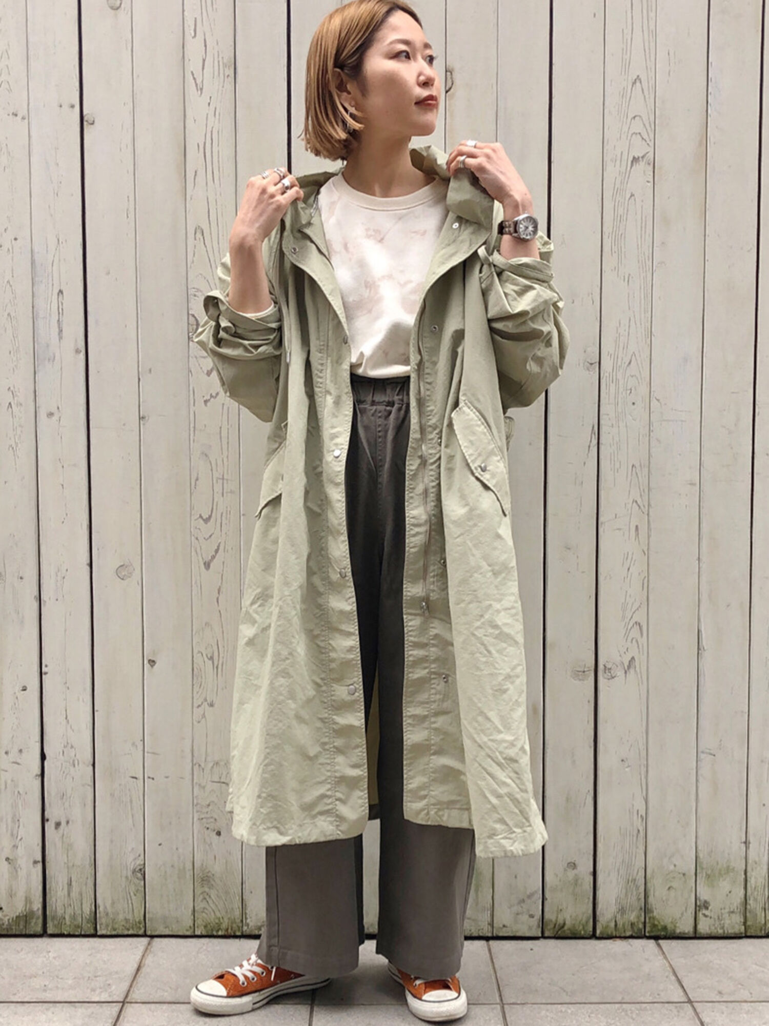 セール ビッグモッズコート ライトベージュ ベージュ ミント アウター Samansa Mos2 Blue サマンサモスモス ブルー 公式通販