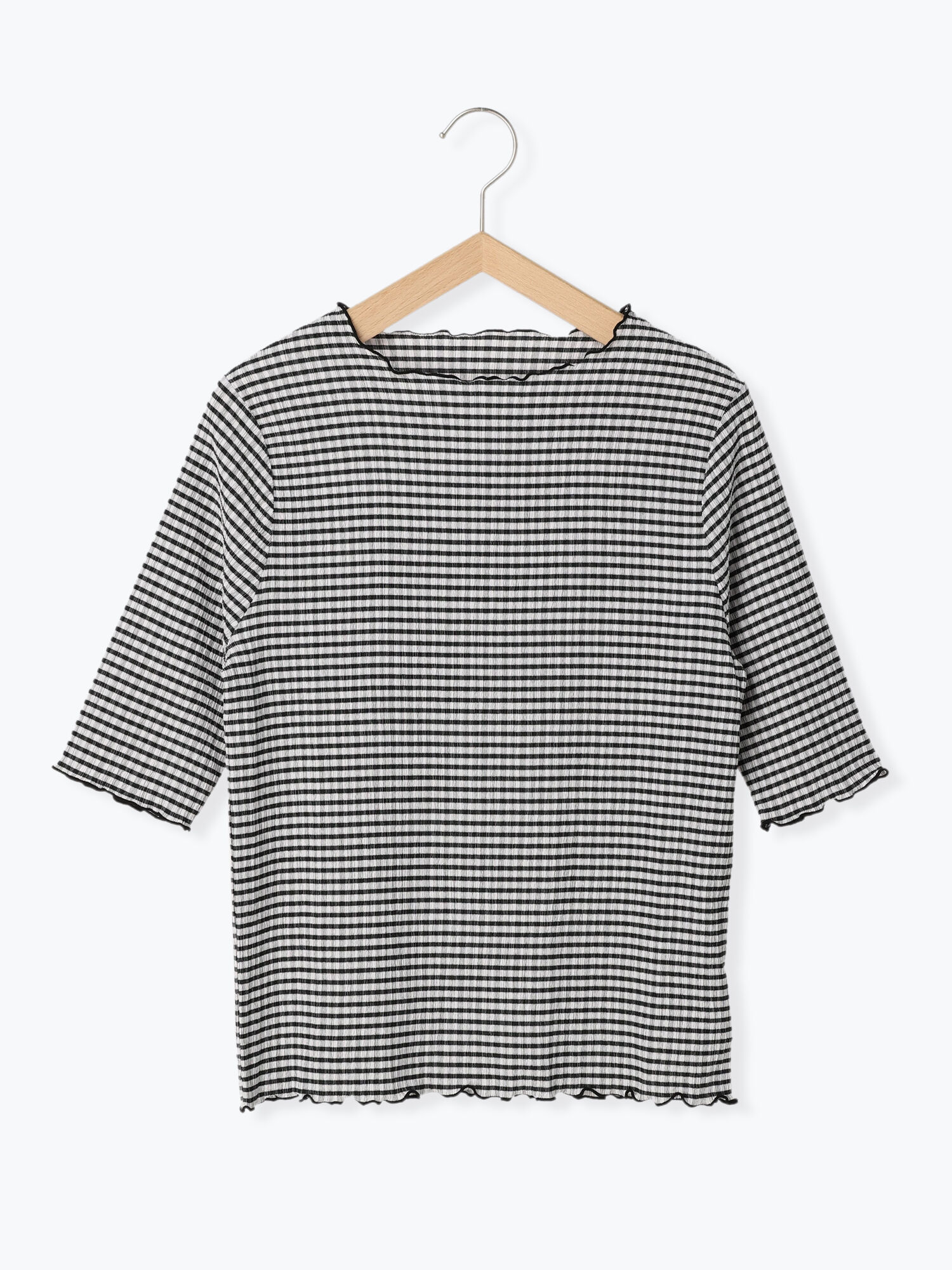 セール シャーリングギンガムチェックtシャツ ブラック イエロー グリーン トップス Tシャツ Samansa Mos2 Blue サマンサモスモス ブルー 公式通販