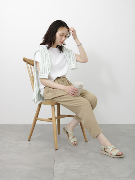 フレンチスリーブTシャツ（オフホワイト/チャコールグレー/パープル）｜Samansa Mos2 blue（サマンサモスモス ブルー）通販