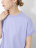 フレンチスリーブTシャツ（オフホワイト/チャコールグレー/パープル）｜Samansa Mos2 blue（サマンサモスモス ブルー）通販