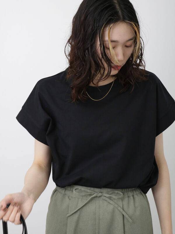 Todayful シアーロンT ブラック - Tシャツ/カットソー(七分/長袖)