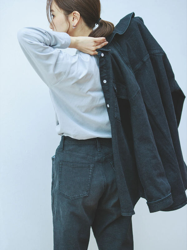 セール】 【ECO DENIM】シャツジャケット（ブラック/ブルー/ネイビー
