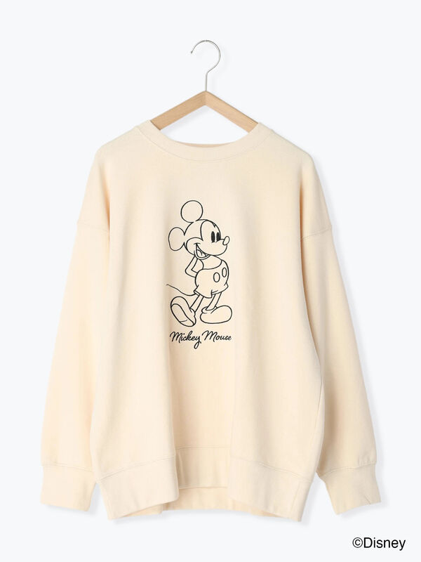 セール】 【Disney】ミッキー/刺繍スウェット（チャコールグレー 