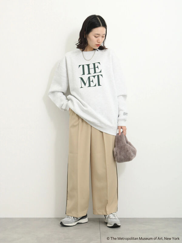 EC限定》【THE MET】裏起毛スウェット（キナリ/ＴＯＰグレー/トップス