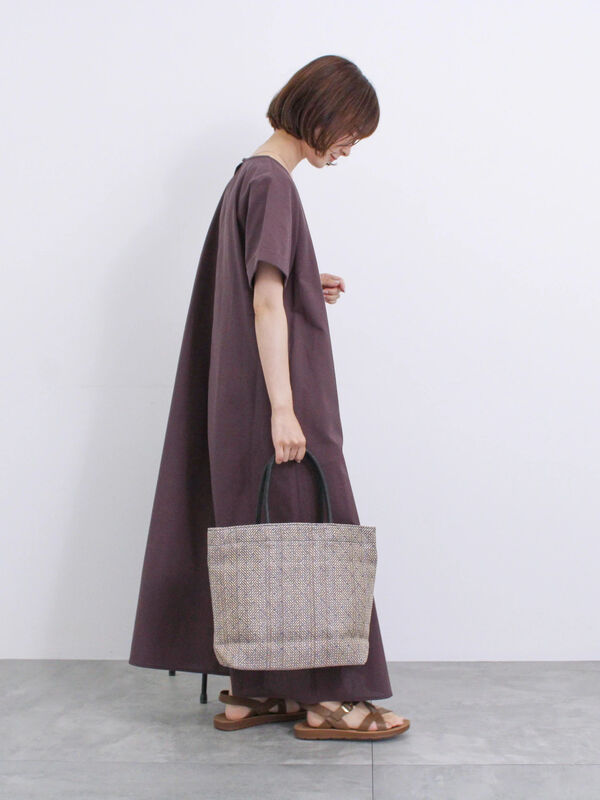 セール】 【イージーケア】リネン混マキシフレアワンピース（ブラック  