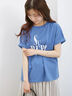 プリントTシャツ（オフホワイト/チャコールグレー/イエロー/ブルー/Ｓグレー）｜Samansa Mos2 blue（サマンサモスモス ブルー）通販