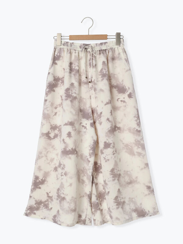 blue in green タッサー生地の白ガウチョパンツ 【公式通販】