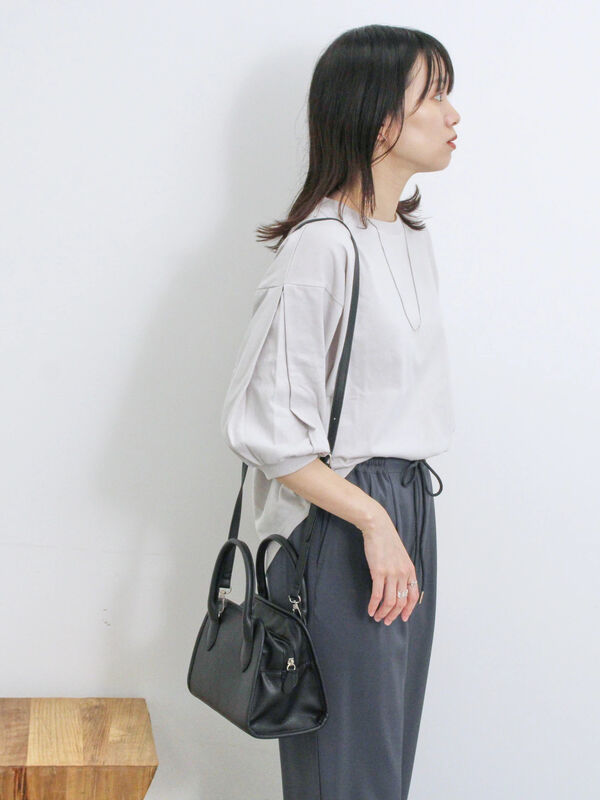 セール】 2wayミニボストンバッグ（シルバー/ブラック/ベージュ/バッグ 