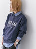 裏毛ロゴスウェット（ネイビー）｜Samansa Mos2 blue（サマンサモスモス ブルー）通販