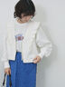 【ECO DENIM】ショルダーフリルベスト（オフホワイト/チャコールグレー）｜Samansa Mos2 blue（サマンサモスモス ブルー）通販