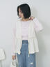 【ECO DENIM】 ペプラムベスト（オフホワイト/チャコールグレー）｜Samansa Mos2 blue（サマンサモスモス ブルー）通販