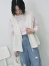 【ECO DENIM】 ペプラムベスト（オフホワイト/チャコールグレー）｜Samansa Mos2 blue（サマンサモスモス ブルー）通販