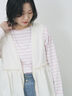 【ECO DENIM】 ペプラムベスト（オフホワイト/チャコールグレー）｜Samansa Mos2 blue（サマンサモスモス ブルー）通販