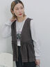 【ECO DENIM】 ペプラムベスト（オフホワイト/チャコールグレー）｜Samansa Mos2 blue（サマンサモスモス ブルー）通販