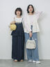 【ECO DENIM】 ペプラムベスト（オフホワイト/チャコールグレー）｜Samansa Mos2 blue（サマンサモスモス ブルー）通販