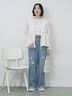 【ECO DENIM】 ペプラムベスト（オフホワイト/チャコールグレー）｜Samansa Mos2 blue（サマンサモスモス ブルー）通販
