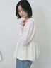 【ECO DENIM】 ペプラムベスト（オフホワイト/チャコールグレー）｜Samansa Mos2 blue（サマンサモスモス ブルー）通販