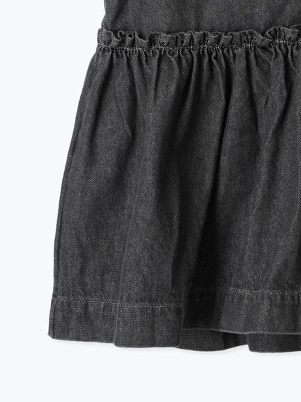 【ECO DENIM】 ペプラムベスト（オフホワイト/チャコールグレー）｜Samansa Mos2 blue（サマンサモスモス ブルー）通販