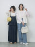 【ECO DENIM】 ペプラムベスト（オフホワイト/チャコールグレー）｜Samansa Mos2 blue（サマンサモスモス ブルー）通販