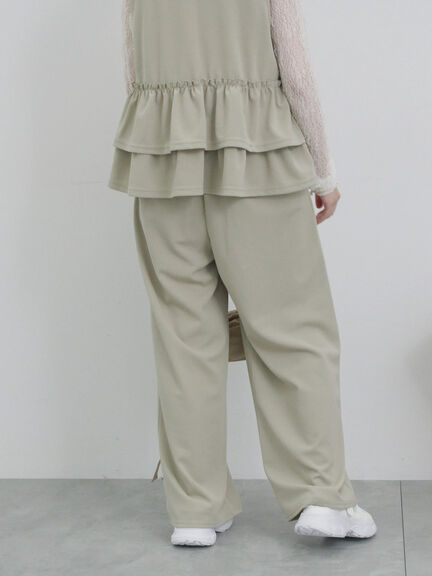 ストレートパンツ(セットアップ可)（チャコールグレー/ライトベージュ/ベージュ/カーキ）｜Samansa Mos2 blue（サマンサモスモス ブルー）通販