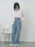 【ECO DENIM】ウエストフリルパンツ（グレー/サックスブルー/ブルー）｜Samansa Mos2 blue（サマンサモスモス ブルー）通販