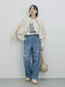 【ECO DENIM】ウエストフリルパンツ（グレー/サックスブルー/ブルー）｜Samansa Mos2 blue（サマンサモスモス ブルー）通販