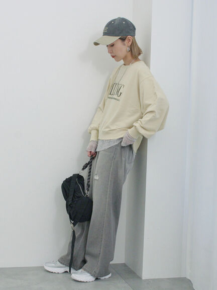 【ECO DENIM】ウエストフリルパンツ（グレー/サックスブルー/ブルー）｜Samansa Mos2 blue（サマンサモスモス ブルー）通販