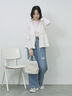 【ECO DENIM】ウエストフリルパンツ（グレー/サックスブルー/ブルー）｜Samansa Mos2 blue（サマンサモスモス ブルー）通販