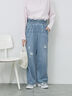 【ECO DENIM】ウエストフリルパンツ（グレー/サックスブルー/ブルー）｜Samansa Mos2 blue（サマンサモスモス ブルー）通販