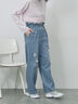 【ECO DENIM】ウエストフリルパンツ（グレー/サックスブルー/ブルー）｜Samansa Mos2 blue（サマンサモスモス ブルー）通販