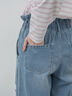 【ECO DENIM】ウエストフリルパンツ（グレー/サックスブルー/ブルー）｜Samansa Mos2 blue（サマンサモスモス ブルー）通販