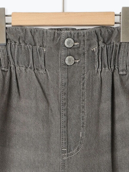 【ECO DENIM】ウエストフリルパンツ（グレー/サックスブルー/ブルー）｜Samansa Mos2 blue（サマンサモスモス ブルー）通販