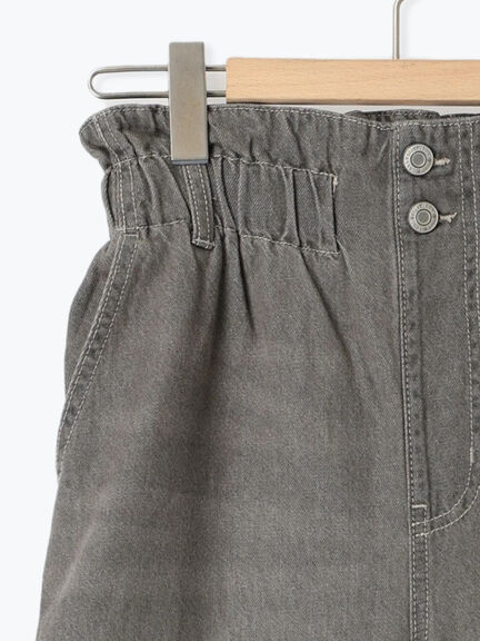 【ECO DENIM】ウエストフリルパンツ（グレー/サックスブルー/ブルー）｜Samansa Mos2 blue（サマンサモスモス ブルー）通販
