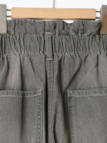 【ECO DENIM】ウエストフリルパンツ（グレー/サックスブルー/ブルー）｜Samansa Mos2 blue（サマンサモスモス ブルー）通販