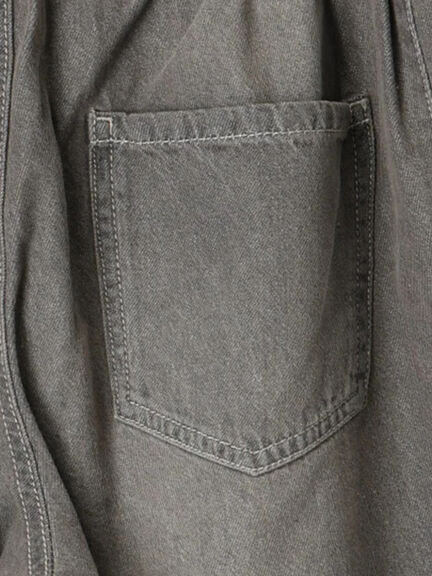 【ECO DENIM】ウエストフリルパンツ（グレー/サックスブルー/ブルー）｜Samansa Mos2 blue（サマンサモスモス ブルー）通販
