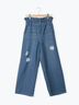 【ECO DENIM】ウエストフリルパンツ（グレー/サックスブルー/ブルー）｜Samansa Mos2 blue（サマンサモスモス ブルー）通販