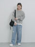 【ECO DENIM】ウエストフリルパンツ（グレー/サックスブルー/ブルー）｜Samansa Mos2 blue（サマンサモスモス ブルー）通販