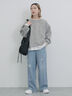 【ECO DENIM】ウエストフリルパンツ（グレー/サックスブルー/ブルー）｜Samansa Mos2 blue（サマンサモスモス ブルー）通販