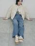 【ECO DENIM】ウエストフリルパンツ（グレー/サックスブルー/ブルー）｜Samansa Mos2 blue（サマンサモスモス ブルー）通販