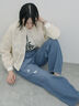 【ECO DENIM】ウエストフリルパンツ（グレー/サックスブルー/ブルー）｜Samansa Mos2 blue（サマンサモスモス ブルー）通販