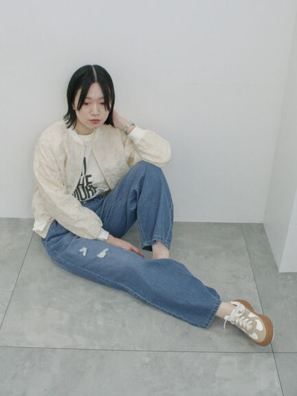 【ECO DENIM】ウエストフリルパンツ（グレー/サックスブルー/ブルー）｜Samansa Mos2 blue（サマンサモスモス ブルー）通販