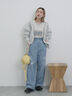 【ECO DENIM】ウエストフリルパンツ（グレー/サックスブルー/ブルー）｜Samansa Mos2 blue（サマンサモスモス ブルー）通販