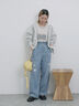 【ECO DENIM】ウエストフリルパンツ（グレー/サックスブルー/ブルー）｜Samansa Mos2 blue（サマンサモスモス ブルー）通販