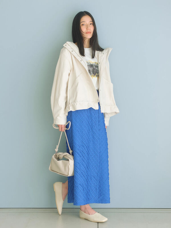 バイアスフリルカットスカート（ブルー）｜Samansa Mos2 blue（サマンサモスモス ブルー）通販