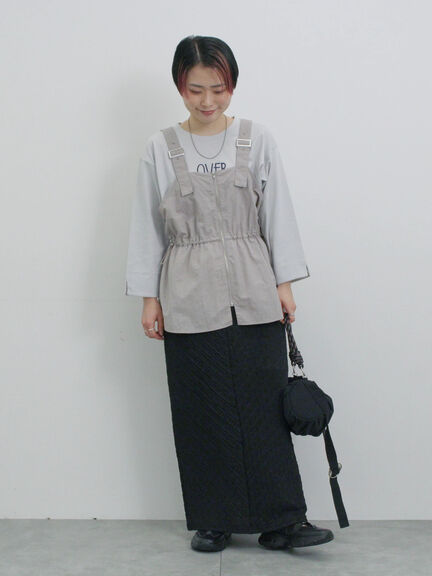 アソートプリント袖スリットTシャツ（オフホワイト/チャコールグレー/サックスブルー/キナリ/Ｓグレー）｜Samansa Mos2 blue（サマンサモスモス ブルー）通販